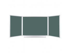 Rozevírací zelená tabule pro popis křídou, keramická / magnetická, 3600 x 1200 mm
