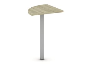 Spojovací stolek MIRELLI, 800 x 800 x 750 mm, bílá/dub sonoma