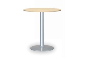 Konferenční stolek FILIP II, průměr 80 cm, šedá podnož, bříza