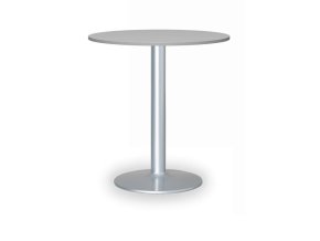 Konferenční stolek FILIP II, průměr 80 cm, šedá podnož, šedá