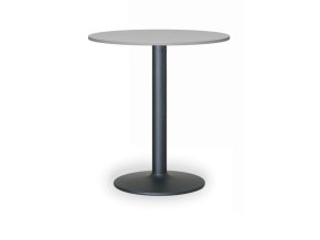 Konferenční stolek FILIP II, průměr 80 cm, černá podnož, šedá