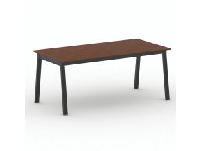 Jednací kancelářský stůl PRIMO BASIC, 180x90 cm, černá podnož, třešeň