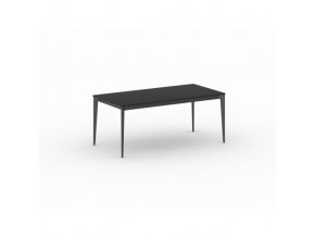 Kancelářský stůl PRIMO ACTION, černá podnož, 1800 x 900 mm, grafitová
