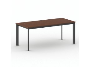 Jednací kancelářský stůl PRIMO INVITATION, 180x80 cm, černá podnož, třešeň