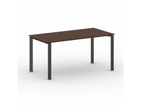 Jednací kancelářský stůl PRIMO INFINITY, 160x80 cm, černá podnož, ořech
