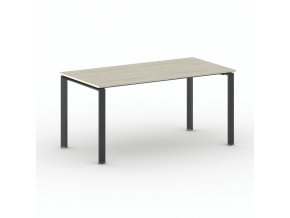 Jednací kancelářský stůl PRIMO INFINITY, 160x80 cm, černá podnož, dub přírodní