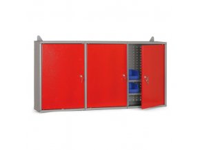 Závěsná skříňka na zeď HOBBY I, 600 x 1200 x 200 mm, 3 dveře, perforovaná