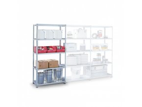 Policový regál FIX, 230 kg, 2000 x 1000 x 400 mm, přídavný regál
