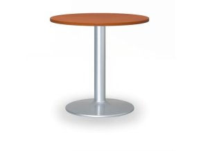 Konferenční stolek ZEUS II, průměr 60 cm, šedá podnož, třešeň