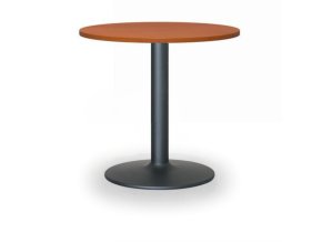 Konferenční stolek ZEUS II, průměr 60 cm, černá podnož, třešeň