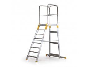 hlinikovy mustek zebrik s plosinou jednostranny alve forte 8 pricek vyska 1 68 m 19604