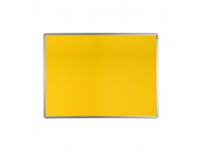 Textilní nástěnka ekoTAB v hliníkovém rámu, 900 x 600 mm, žlutá