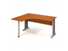 Rohový kancelářský psací stůl SELECT, 1600 x 1200 mm, pravý, třešeň