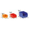 zavesny regal s plastovymi boxy basic a prihradkou 16 boxu 39184