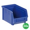 Plastové boxy BASIC typ B, 146 x 237 x 124 mm, 24 ks, modré
