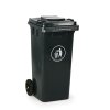 plastova popelnice 120 litru tmave seda 16348