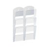 nastenny plastovy zasobnik na prospekty 2 x 3 a5 bily 116590