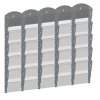 nastenny plastovy zasobnik na prospekty 5 x 5 a5 sedy 116631