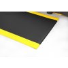 Protiúnavová rohož s diamantovým vzorem, PVC, 90 x 150 cm, černá / žlutá