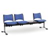 calounena lavice do cekaren smart 3 sedak se stolkem modra chromovane nohy 25317
