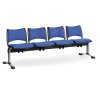 calounena lavice do cekaren smart 4 sedak modra chromovane nohy 25319