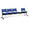 calounena lavice do cekaren smart 4 sedak se stolkem modra chromovane nohy 25323