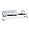 plastova lavice do cekaren visio 4 sedak se stolkem seda chromovane nohy 25360