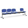 plastova lavice do cekaren iso 4 sedak se stolkem modra chrom nohy 25409