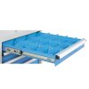 Pracovní stůl do dílny BL se závěsným boxem na nářadí, MDF + PVC deska, 4 zásuvky, 2100 x 750 x 800 mm