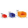 Regál s plastovými boxy BASIC  se zadní stěnou - 800 x 400 x 920 mm, 32x A, 4x C