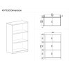 kancelarsky regal mirelli 800 x 400 x 1200 mm briza 66768