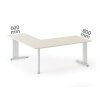 Rohový kancelářský stůl PRIMO FLEXIBLE, 180x180 cm, třešeň