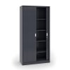 kovova skrin s roletovymi dvermi 1990 x 1000 x 450 mm tmave seda 28719