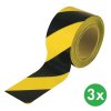 vystrazna samolepici pvc paska delka 18 m 3 ks zluto cerna 116796