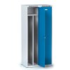 kovova satni skrinka s6 s mezistenou na soklu 2 oddily 1920 x 800 x 500 mm otocny zamek modre dvere 127610