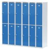 kovova satni skrinka s uloznymi boxy 6 boxu 1800 x 900 x 500 mm cylindricky zamek tmave sede dvere 125472