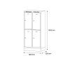 satni skrinka s uloznymi boxy na soklu 4 boxy 1920 x 800 x 500 mm cylindricky zamek modre dvere 126411