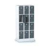 satni skrinka s uloznymi boxy na soklu 12 boxu 1920 x 900 x 500 mm otocny zamek tmave sede dvere 12736