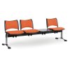 calounene lavice do cekaren smart 3 sedak se stolkem oranzova chromovane nohy 25284