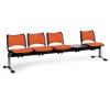 calounene lavice do cekaren smart 4 sedak se stolkem oranzova chromovane nohy 25288