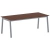 Jednací kancelářský stůl PRIMO BASIC, 200x90 cm, šedostříbrná podnož, třešeň