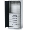 policova dilenska skrin 2 dverova mechanic 1 police 7 zasuvek 920 x 500 x 1950 mm antracitove dvere 17819