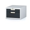zavesny dilensky box na naradi k pracovnim stolum mechanic 2 zasuvky 480 x 600 x 351 mm antracitove dvere 17914