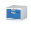 zavesny dilensky box na naradi k pracovnim stolum mechanic 2 zasuvky 480 x 600 x 351 mm modre dvere 17915