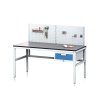 nastavitelny dilensky stul mechanic ii s perfopanelem 1 zasuvkovy box na naradi 1600x700x745 985 mm seda modra 22848