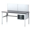 nastavitelny dilensky stul mechanic ii s perfopanelem 3 zasuvkovy box na naradi 1600x700x745 985 mm seda antracit 17990