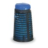 plastovy odpadkovy kos na 120 l pytle cerny modre viko 224