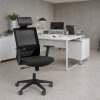 Kancelářská židle se síťovaným opěrákem WOLF, nastavitelné područky, plastový kříž, zelená