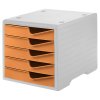 tridici box 5 zasuvek seda oranzova 30646