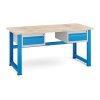 dilensky stul kovona 2x1 zasuvka na naradi bukova sparovka pevne nohy 1700 mm 34976